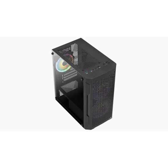 AeroCool кутия Case mATX - Trinity Mini-G-BK-v3 - 3 fans included, Tempered Glass