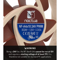 Noctua Вентилатор Fan 40x40x10mm 24V - NF-A4x10-24V-PWM
