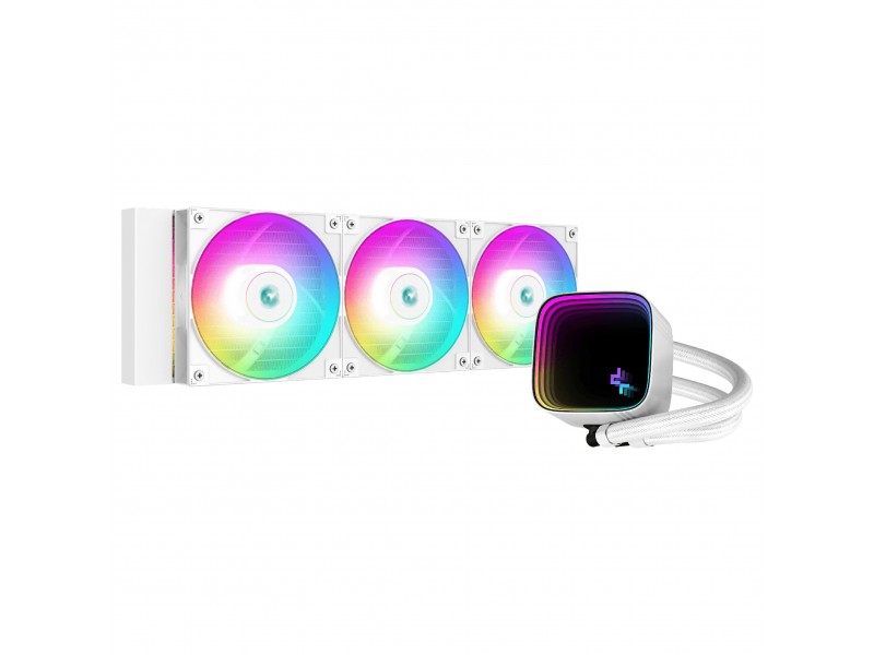 DeepCool водно охлаждане Water Cooling LS720 SE White - Addressable RGB, Infinity mirror design - LGA1700/AM5