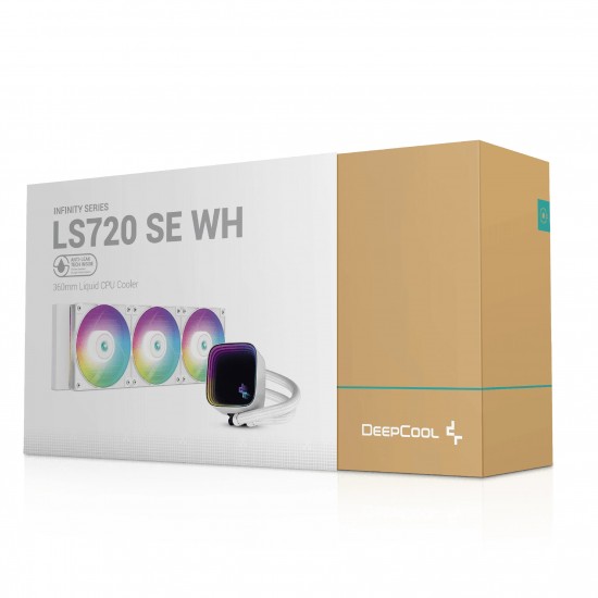 DeepCool водно охлаждане Water Cooling LS720 SE White - Addressable RGB, Infinity mirror design - LGA1700/AM5