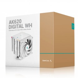 DeepCool охладител CPU Cooler AK620 Digital White - Dual-Tower - LGA1700/AM5 DeepCool охладител CPU Cooler AK620 Digital White - Dual-Tower - LGA1700/AM5