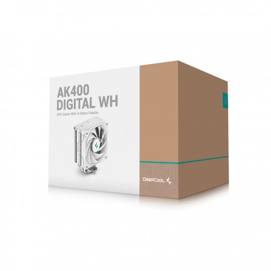 DeepCool охладител CPU Cooler AK400 Digital White - LGA1700/AM5