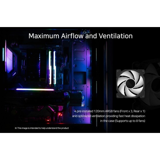 Zalman кутия Case ATX - I3 NEO TG Black - aRGB, Tempered Glass