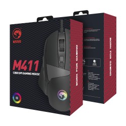 Marvo Геймърска мишка Gaming Mouse M411 RGB - 12800dpi, programmable, 1000Hz