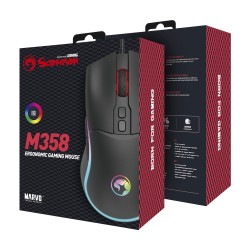 Marvo Геймърска мишка Gaming Mouse M358 RGB - 7200dpi, 7 programmable buttons