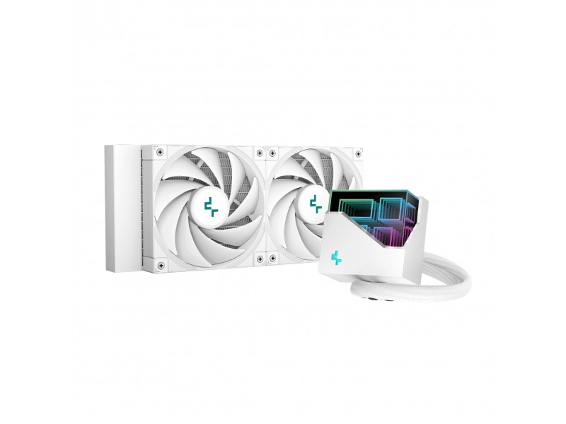 DeepCool водно охлаждане Water Cooling LT520 White - Addressable RGB, Infinity mirror design - LGA1700/AM5