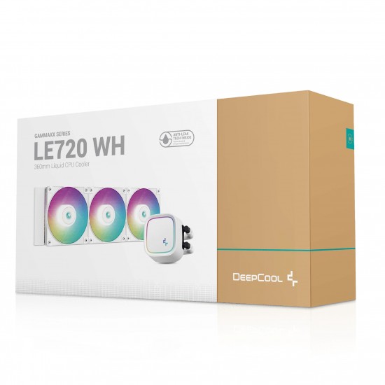 DeepCool водно охлаждане Water Cooling LE720 White - Addressable RGB - LGA1700/AM5