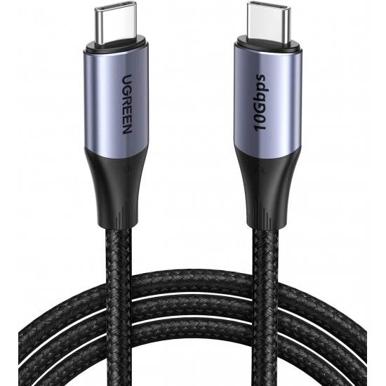 Ugreen кабел USB3.1 Type-C Gen2 M/M US355, 10Gbps, 100W, 5A, 1m - 80150
