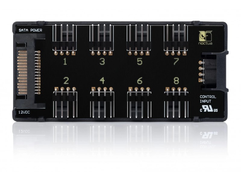 Noctua разклонител за вентилатори Fan Hub - 8 port PWM with SATA Power 5V/12V - NA-FH1