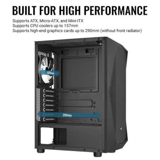 AeroCool кутия Case ATX - Falcon-G-BK-v2 - Addressable RGB