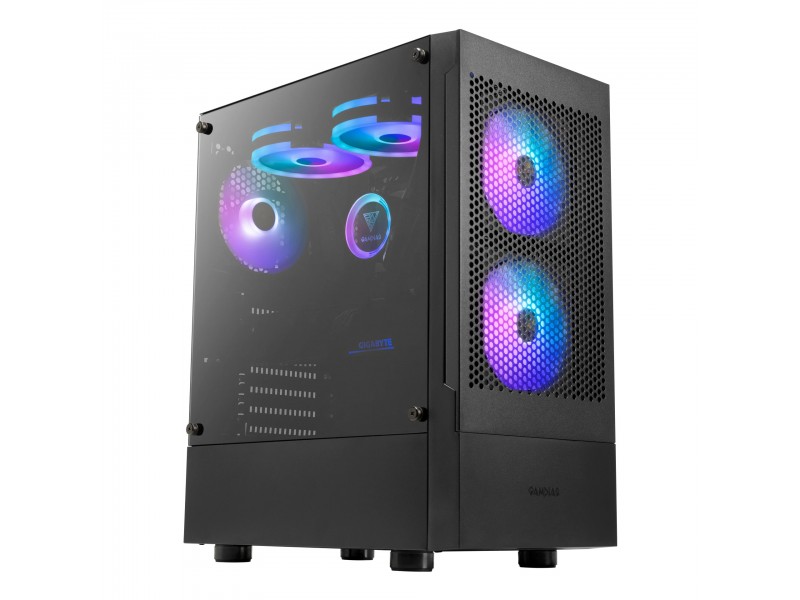 Gamdias кутия Case ATX - TALOS E3 MESH - aRGB, Tempered Glass