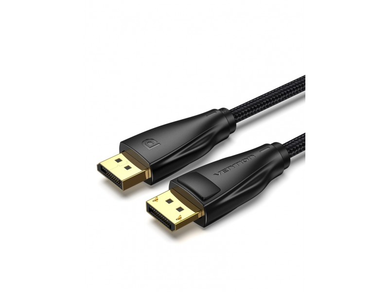 Vention кабел Display Port 1.4 DP M / M 8K 1m - Cotton Braided, Black - HCCBF