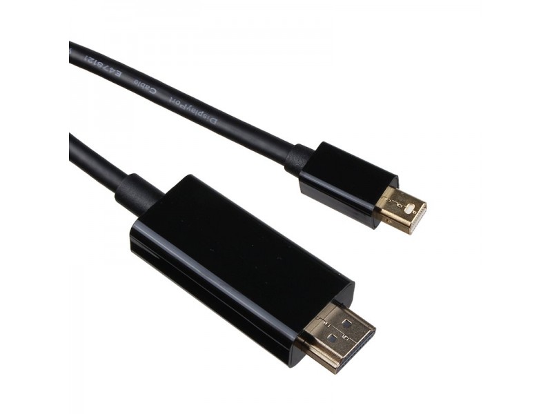 VCom Кабел Mini Display Port M / HDMI M 4K 2160p - CG615L-1.8m-4K Black