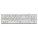 Makki нископрофилна кирилизирана клавиатура Keyboard USB BG - Low profile Chocolate - KB-C14 White