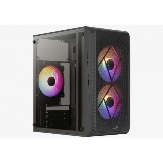 AeroCool кутия Case mATX - CS-107-A-BK-v2 - 3 fans included