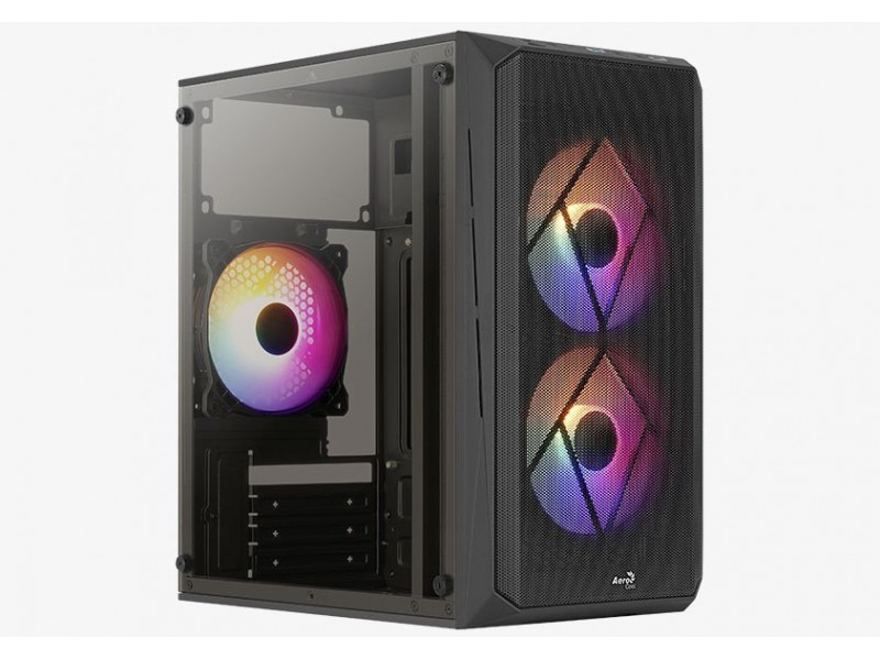 AeroCool кутия Case mATX - CS-107-A-BK-v2 - 3 fans included