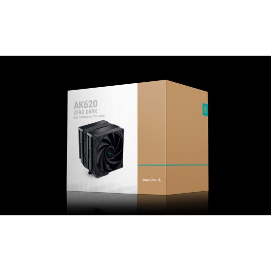 DeepCool охладител CPU Cooler AK620 Zero Dark - Dual-Tower - LGA1700/AM5