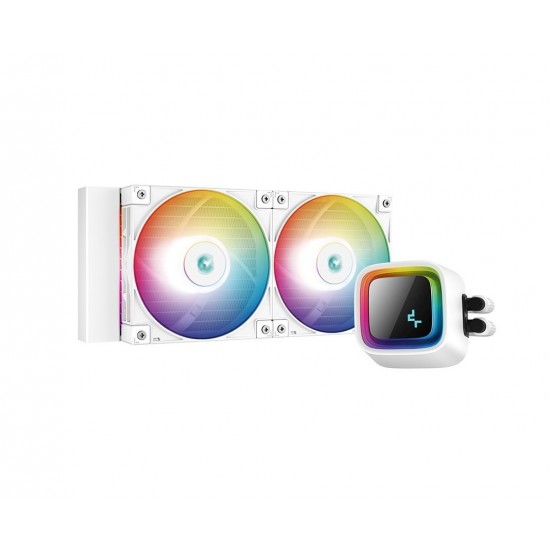 DeepCool водно охлаждане Water Cooling LS520 WH - Addressable RGB, Infinity mirror design - LGA1700/AM5