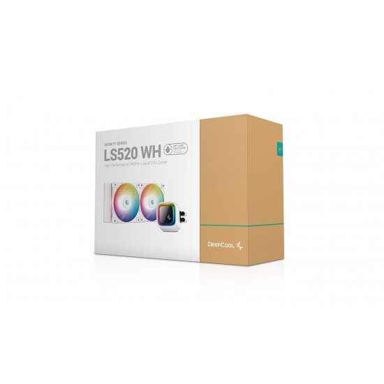 DeepCool водно охлаждане Water Cooling LS520 WH - Addressable RGB, Infinity mirror design - LGA1700/AM5