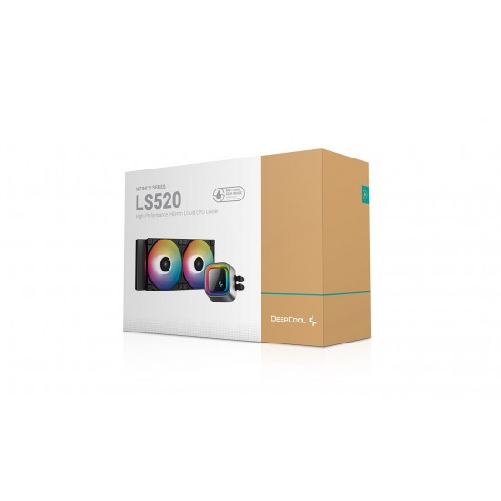 DeepCool водно охлаждане Water Cooling LS520 - Addressable RGB, Infinity mirror design - LGA1700/AM5