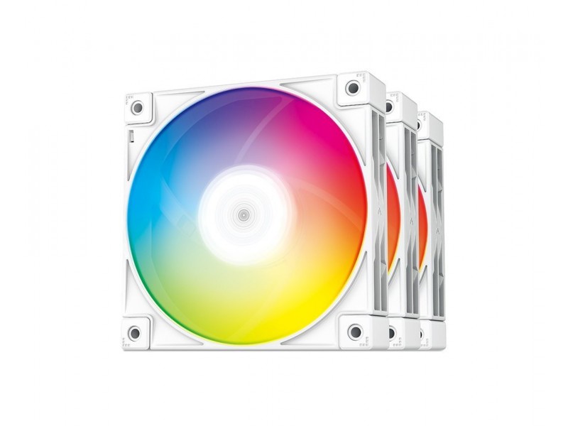 DeepCool Комплект вентилатори Fan Pack 3-in-1 3x120mm - FC120 White, Addressable RGB