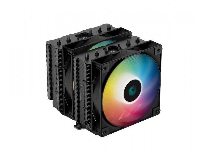 DeepCool охладител CPU Cooler AG620 BK - Addressable RGB, Dual-Tower - LGA1700/AM5