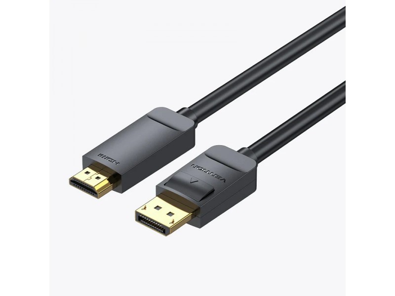Vention кабел Cable DisplayPort to HDMI 1.5m - 4K, Gold Plated - HAGBG