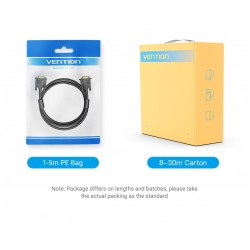 Vention Кабел за монитор Cable VGA HD15 M / M 1.0m Gold Plated, 2 Ferrites - DAEBF Vention Кабел за монитор Cable VGA HD15 M / M 1.0m Gold Plated, 2 Ferrites - DAEBF