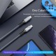 Orico кабел Cable Thunderbolt 4 / USB4 - Type-C to Type-C 40Gbps PD100W 0.3m Grey - TBZ4-03-GY