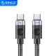 Orico кабел Cable USB C-to-C PD 100W Charging 1.5m Black - C2CZ-BK-15