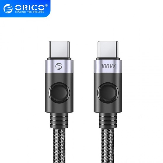 Orico кабел Cable USB C-to-C PD 100W Charging 0.5m Black - C2CZ-BK-05