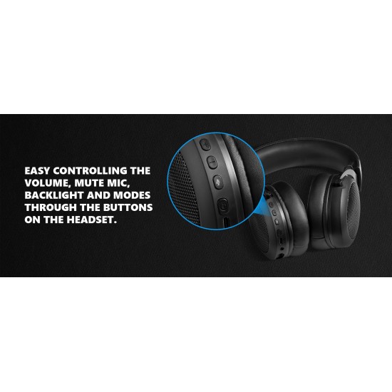 Marvo безжични геймърски слушалки Gaming Headphones HG9088W - Bluetooth, 2.4G
