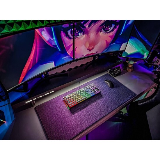 Marvo механична клавиатура Gaming Mechanical Keyboard KG946 - Red switches, TKL, Wrist Rest, Rainbow