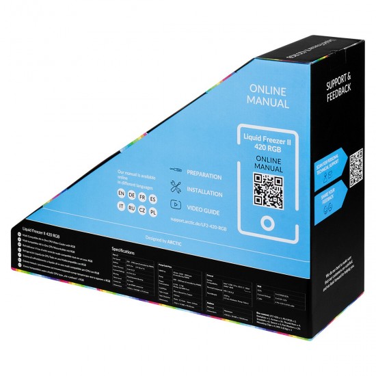 Arctic водно охлаждане Liquid Freezer II - 420 RGB Black