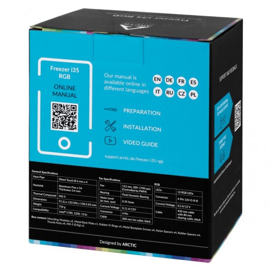Arctic охладител Freezer i35 RGB - LGA1700/1200/115x
