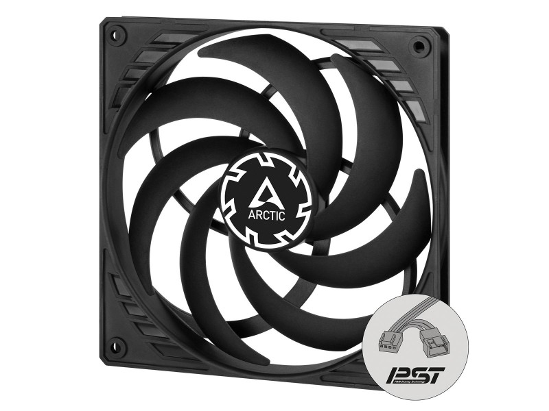 Arctic управляем вентилатор Fan 140x140x16mm - P14 SLIM PWM PST - 150-1800rpm