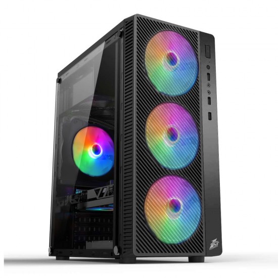 1stPlayer компютърна кутия със захранване Gaming Case ATX - A7 RGB - included 500W PSU, 4 Fans