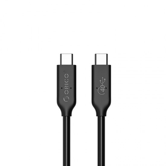 Orico кабел Cable USB4.0 40Gbps M/M 0.3m Black PD100W - U4C03-BK