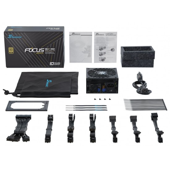 Seasonic захранване PSU SFX/ATX 650W Gold, Full Modular - FOCUS SGX-650 - SSR-650SGX