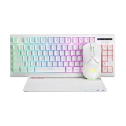 Marvo Геймърски комплект Gaming COMBO CM310 3-in-1 White - Keyboard, Mouse 1000 Hz, Mousepad