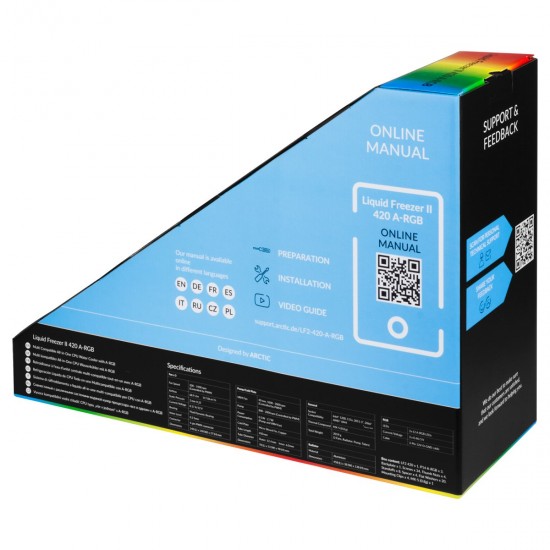 Arctic водно охлаждане Liquid Freezer II - 420 A-RGB Black
