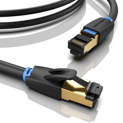 Vention Кабел LAN SFTP Cat.8 Patch Cable - 0.5M Black 40Gbps - IKABD Vention Кабел LAN SFTP Cat.8 Patch Cable - 0.5M Black 40Gbps - IKABD