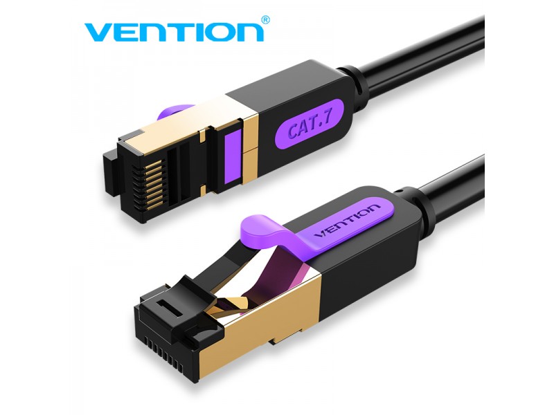 Vention Кабел LAN SSTP Cat.7 Patch Cable - 2M Black 10Gbps - ICDBH
