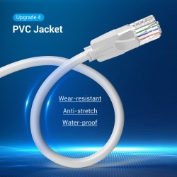 Vention Кабел LAN UTP Cat.6 Patch Cable - 5M Gray - IBEHJ Vention Кабел LAN UTP Cat.6 Patch Cable - 5M Gray - IBEHJ