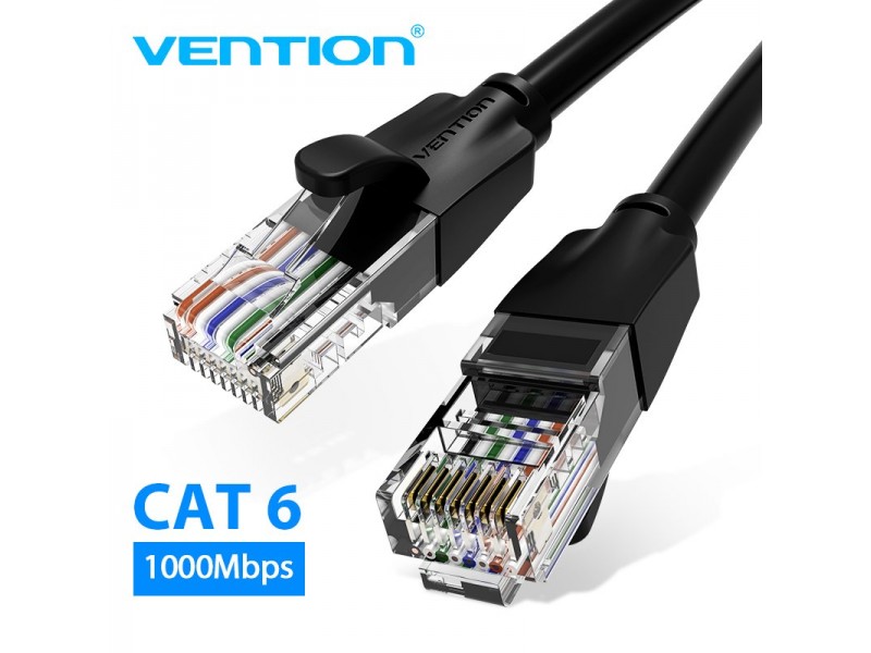 Vention Кабел LAN UTP Cat.6 Patch Cable - 0.5M Black - IBEBD
