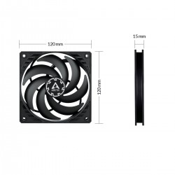 Arctic управляем вентилатор Fan 120x120x15mm - P12 SLIM PWM PST - 300-2100 RPM