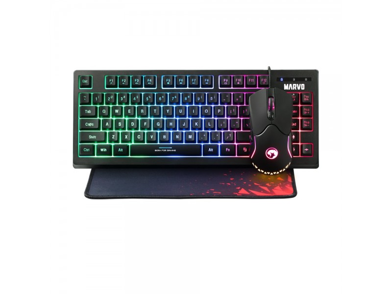 Marvo Геймърски комплект Gaming COMBO CM310 3-in-1 - Keyboard, Mouse 1000 Hz, Mousepad - MARVO-CM310