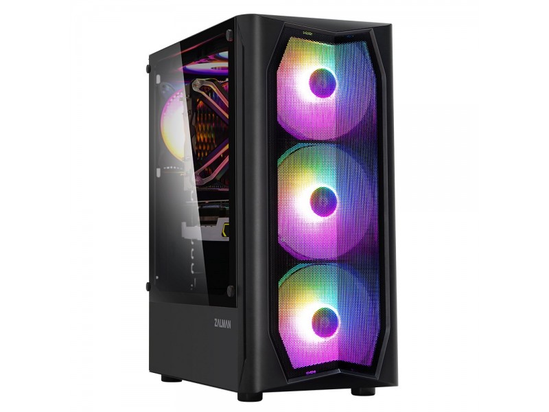 Zalman кутия за компютър Case ATX - N4 - RGB, Tempered Glass