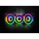 Gamdias Комплект вентилатори Fan Pack 3x120mm addressable RGB 5V 3 pin - AEOLUS M2-1203 LITE