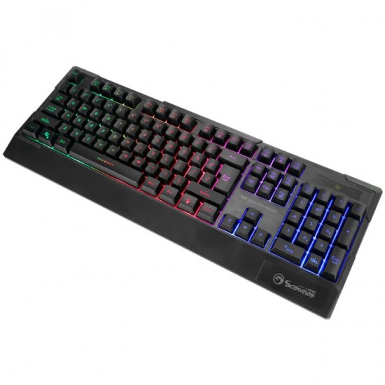 Marvo геймърска клавиатура Gaming Keyboard K606 - Wrist support, 104 keys, Anti-ghosting, Backlight - MARVO-K606